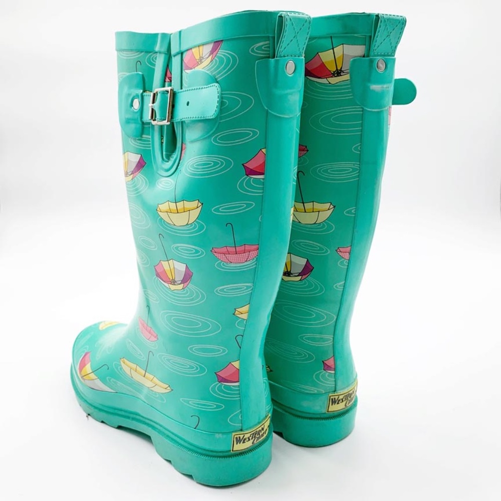 *SOLD* Western Chief Womens Size 8 Tall Rubber Rain Boots - Picture 5 of 16